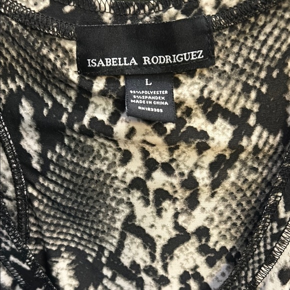 Isabella‎ Rodriguez Black and White Snake Print Midi Dress - Picture 3 of 7
